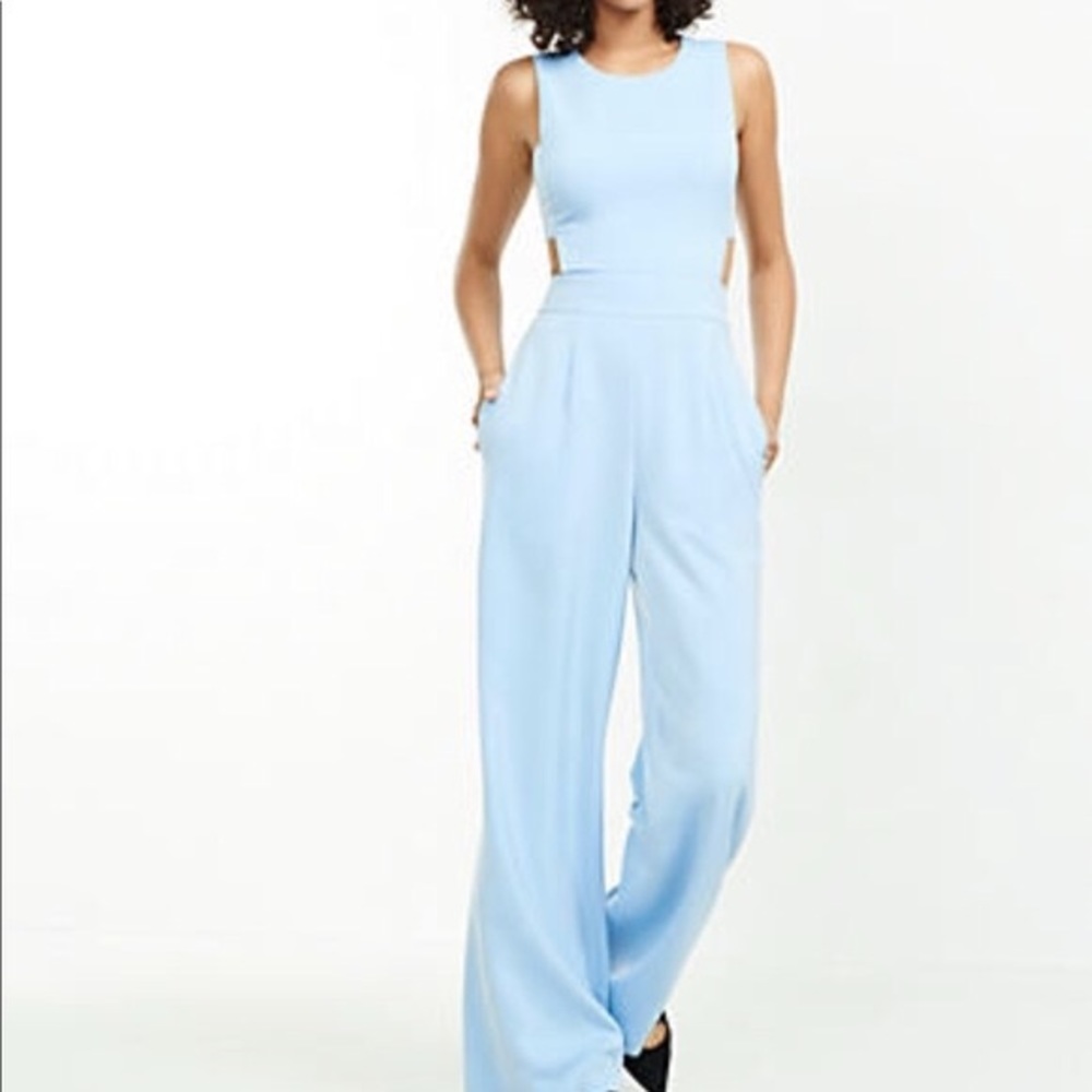 EXPRESS BLUE CUT-OUT JUMPSUIT